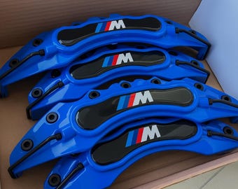 Brake Caliper Covers Blue fit for BMW M Power – 4 PCS Universal Fit Front & Rear Set – Upgrade Styling Accessory