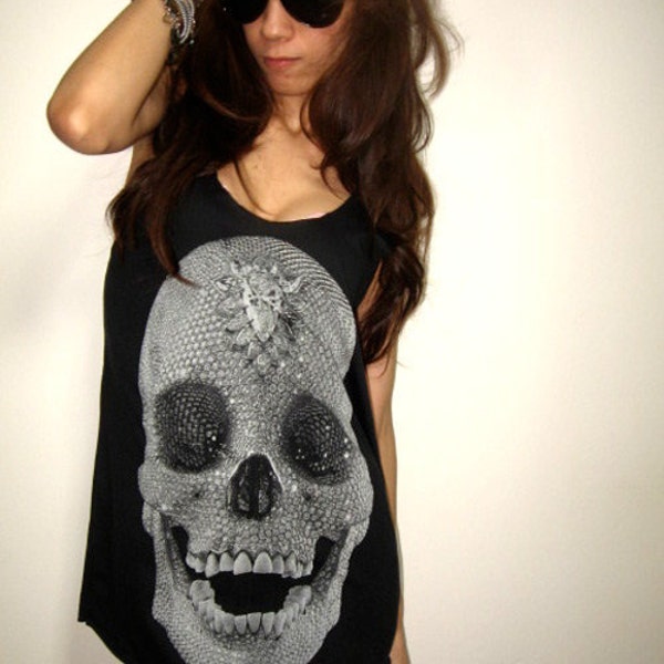 Diamond Skull Goth Punk Pop Art Rock Tank Top