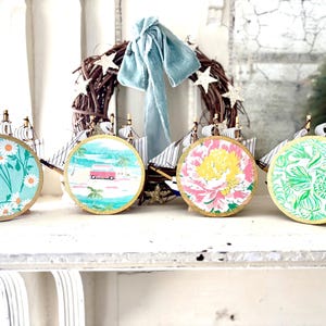Handmade Decoupage Beachy Set of Four Coasters For Your Coastal Decor Bild 2