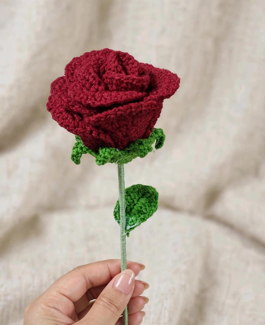 3D Crochet Rose Pattern PDF, Crochet Rose Flower Tutorial, Realistic ...