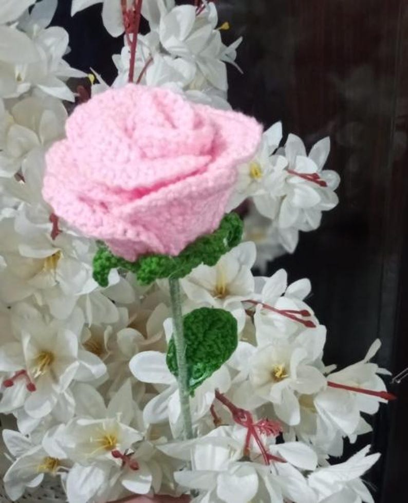 3D Crochet Rose Pattern PDF, Crochet Rose Flower Tutorial, Realistic ...
