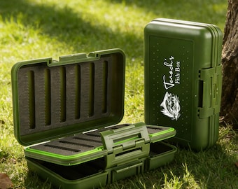 Personalized Fishing Box, Fishing Tackle box, Fishing Gear, Fishing Gift, Father’s Day Gift, Portable, Double-sided fly box