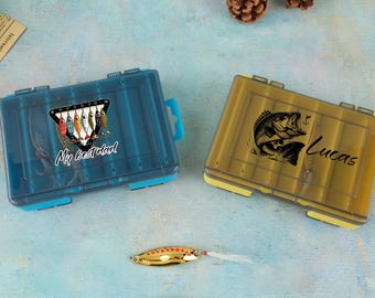 Personalized Fishing Box, Fishing Gear, Fishing Gift, Perfect Gift for Dad, Kids, Anglers, & Fishermen of all ages, Secure Latch Design