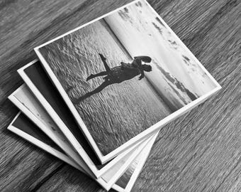 Posavasos personalizables para regalos, parejas, mascotas y festividades.