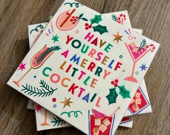 Posavasos navideño: disfruta de un divertido cóctel