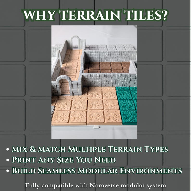 STL Modular Terrain Tiles Essential Collection – Stone, Wood, Grass ...