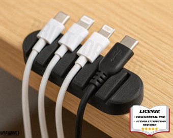 CABLE MANAGEMENT Organizer - Desk Cord Clip, BAMBULAB Model - 3D Printing - Blender Modeling - BambuLab - Limited Edition, Only Few Left.