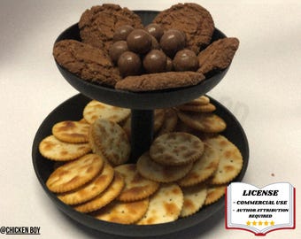 DOS Stands para Pasteles y Snacks Cansados, Stand para Servir – Impresión 3D – Modelado en Blender – BambuLab – Edición Limitada, Quedan Pocas Unidades.