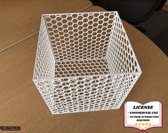 CESTAS Personalizables HONEYCOMB, ESTANTERÍA Paramétrica - Impresión 3D BambuLab - Modelado Blender - BambuLab - Edición Limitada, Solo quedan Pocas.