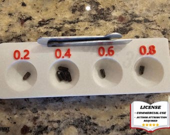 Organizador de bandeja de boquillas para almacenamiento de boquillas de impresora, herramienta de taller de impresión 3D - Modelado con Blender - BambuLab - Edición limitada, quedan pocas.