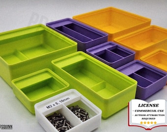 GRIDFINITY Bin GENERATOR, Organizer-Parametric Tool Holder 3D Printing - Blender Modeling - BambuLab - Limited Edition, Only Few Left.