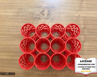 Caulk Tube Holder, Silicone Organizer, 12 Pack 10oz Storage - 3D Printing - Blender Modeling - BambuLab - Limited Edition, Only Few Left.