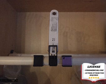 Clip para muestras de filamento para barra de cortina IKEA Hugad, SOPORTE PARA MODELOS 3D, Impresión 3D - Modelado en Blender - BambuLab - Edición limitada, quedan pocas.