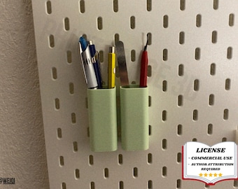 Custom IKEA Skadis Simple Pen Holder, Tool Rack, IKEA Skadis 3D Printing - Blender Modeling - BambuLab - Limited Edition, Only Few Left.