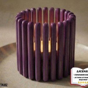 Cilindro Acanalado Vertical, Torre de LUZ AMBIENTE, MODELO BambuLab - Impresión 3D - Modelado en Blender - BambuLab - Edición Limitada, Quedan Pocas.