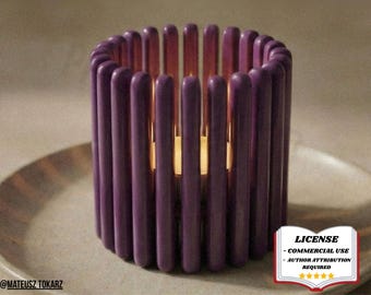 Cilindro Acanalado Vertical, Torre de LUZ AMBIENTE, MODELO BambuLab - Impresión 3D - Modelado en Blender - BambuLab - Edición Limitada, Quedan Pocas.