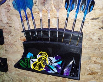 Modern DARTS HOLDER, Professional STORAGE Stand, Mount Display - 3D Printing - Blender Modeling - BambuLab - Limited Edition, Only Few Left.