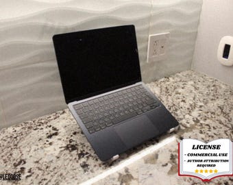 Elevador para PORTÁTIL, Soporte para ESCRITORIO, Accesorio ERGONÓMICO, Portátil - Impresión 3D - Modelado con Blender - BambuLab - Edición Limitada, Quedan Pocas Unidades.