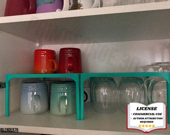 KITCHEN Shelf STACKER,BambuLab - 3D PRINTABLE File, Kitchen  Accessory, 3D Printing  - BambuLab - Limited Edition, Only Few Left.