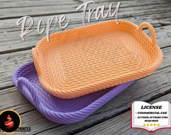 Modern ROPE TRAY, Minimalist Home Decor, Rope Tray Design - 3D Printing - Blender Modeling - BambuLab - Limited Edition, Only Few Left.