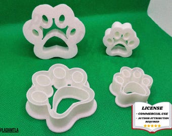 Cute PAW Print COOKIE CUTTER Set,  Baking Tool, Cat Dog - 3D Printing - Blender Modeling - BambuLab - Limited Edition, Only Few Left.