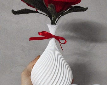 JARRÓN PEQUEÑO con forma de bombilla, impresión 3D, maceta, macetero, DECORACIÓN del hogar - Impresión 3D - Modelado en Blender - BambuLab - Edición limitada, quedan pocas unidades.