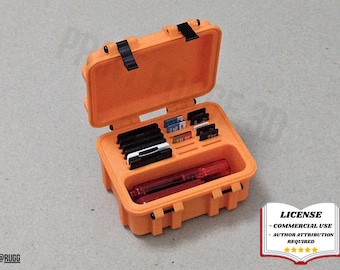 Modern MEDIA STORAGE CONTAINER, Desktop Organizer, Digital Case- 3D Printing - Blender Modeling - BambuLab - Limited Edition, Only Few Left.