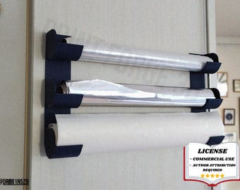 Modern Kitchen Roll Holder, Paper Towel Stand, Home Decor- 3D Printing - Blender Modeling - BambuLab - Limited Edition, Only Few Left.