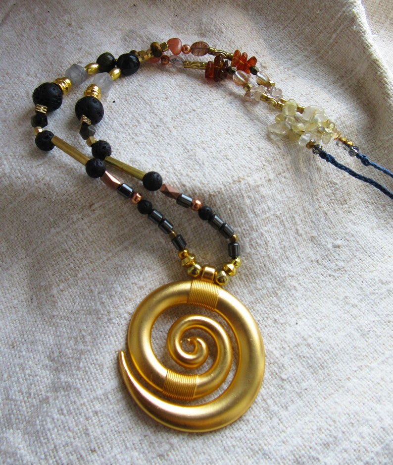 golden spiral necklace