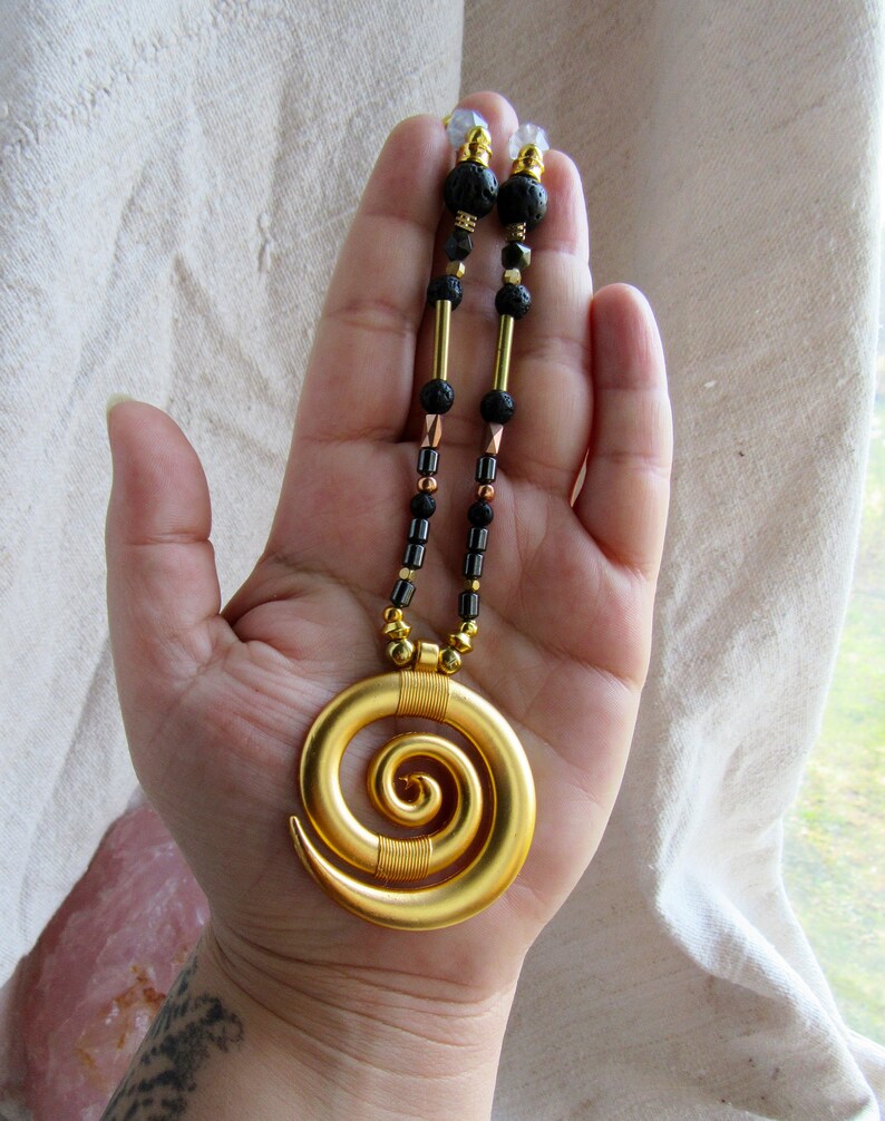 golden spiral necklace