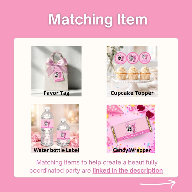 Six Seven Meme Birthday Invitation, 7th birthday invite Girl, Editable Canva Template, image 5
