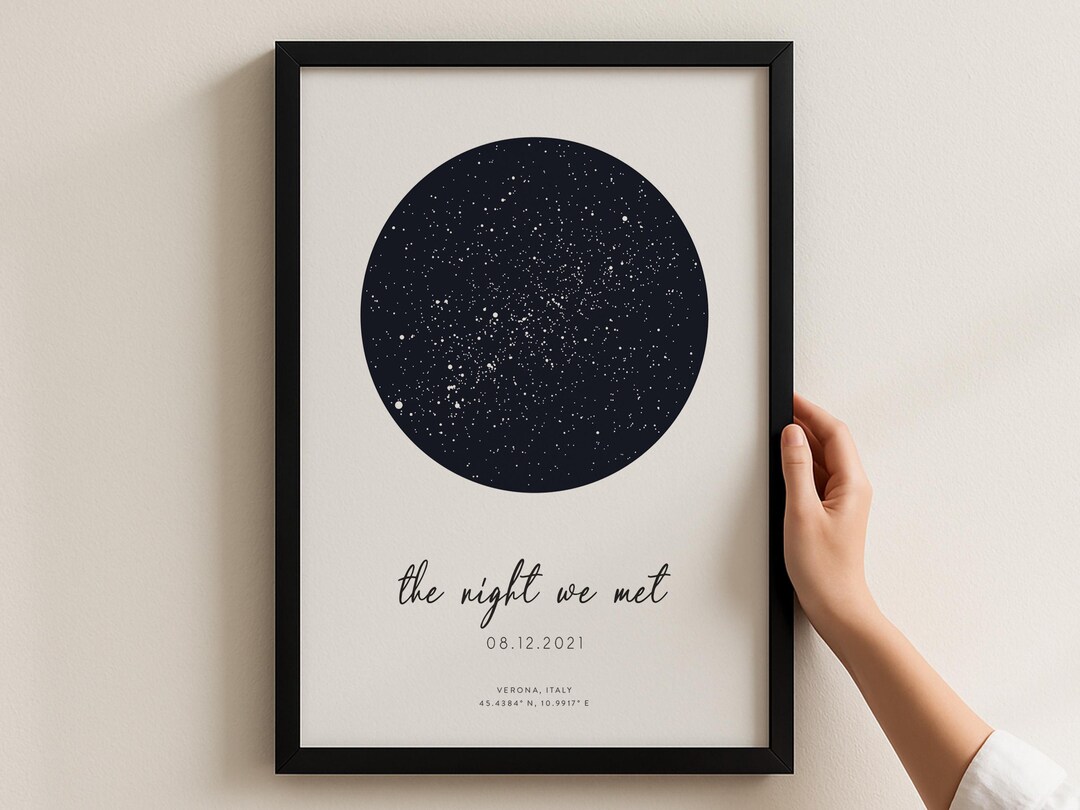 Your Personalised Star Map – Custom Details & Wording Included. Choose ...