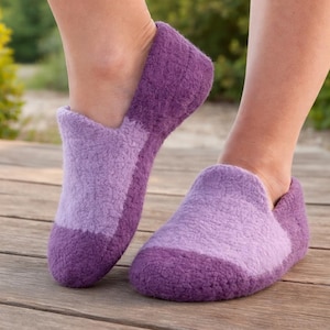 Felted Slippers Knitting Pattern PDF – One Piece Knit & Felt – Sizes EU 35-46 (US 5-13) – Instant Download