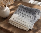 Crochet Shawl Pattern PDF – Lace & Stripes Shawl in Baby Alpaca Silk – Lightweight Elegant Wrap – Instant Download