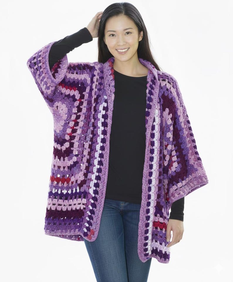 Patron PDF au crochet, gilet bohème, pour femme, téléchargement instantané image 1