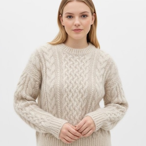 Sibilla Sweater Knitting Pattern PDF | Cozy Hand Knit Sweater | Step by Step Instructions | Digital Download