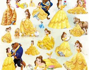 Belle PNG Clipart Bundle: Beauty and The Beast (Digital Download)