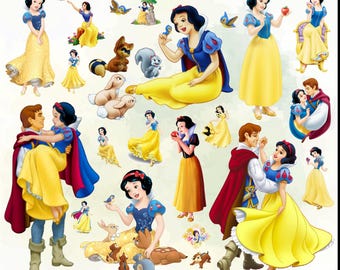 Pacote de imagens da Branca de Neve, Princesa em PNG, Arte Infantil (Download Digital)
