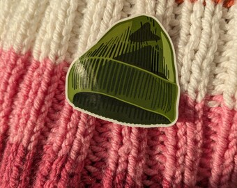 Sapphic Beanie Vinyl Sticker (Die Cut)