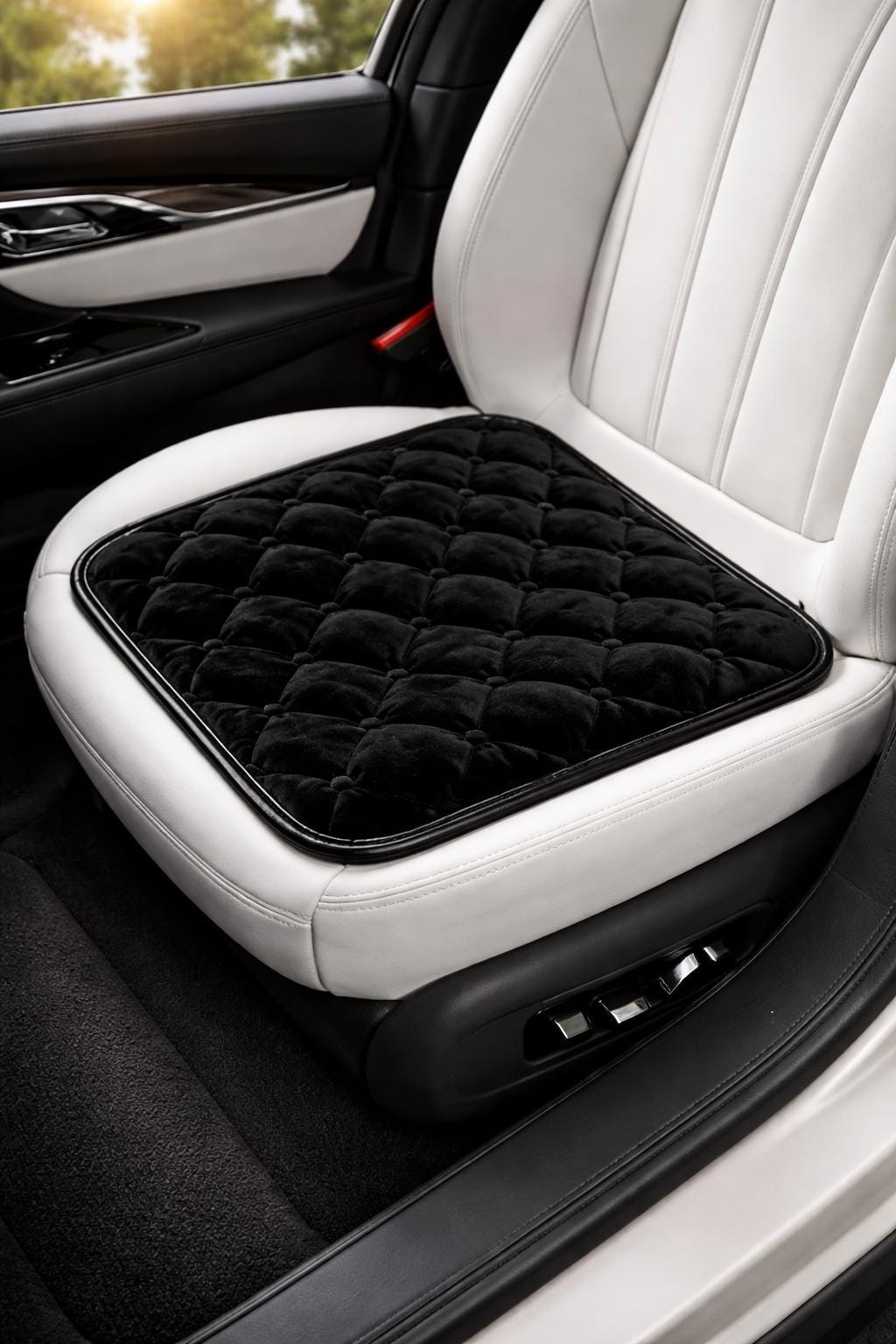 Driver Bottom Leather Seat Cover Gray For 2013, 2014 Chevy Silverado