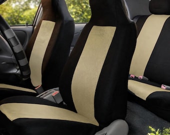 Beige Bucket Seat Covers – Universal Fit, Washable, Durable Front Seat Protection