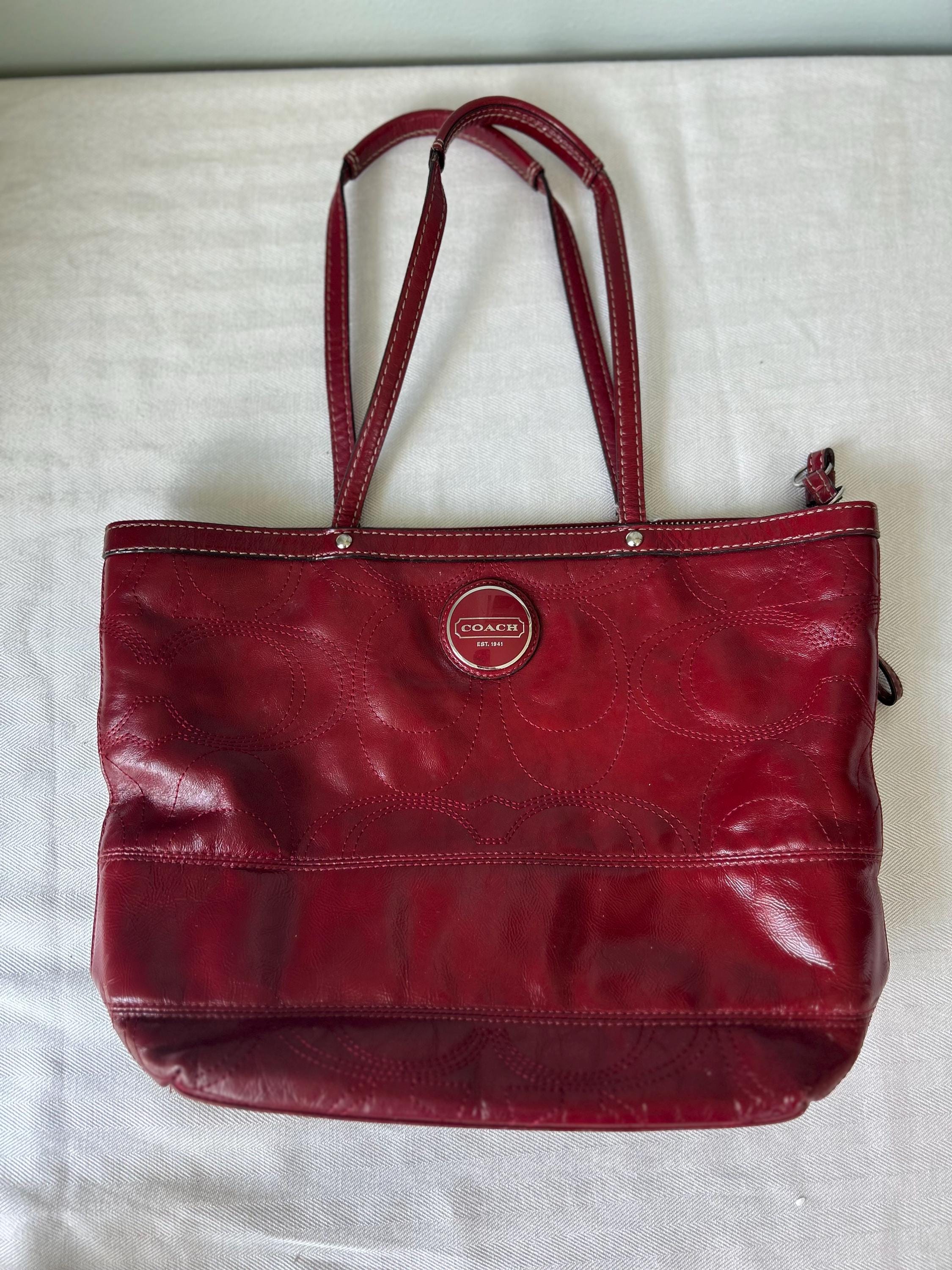 Red Vintage Coach Totes - Etsy