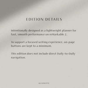 reMarkable 2 2026 Planner, Digital Daily & Weekly Planner with Monthly Calendar, Minimalist Hyperlinked Template image 10