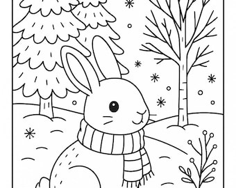 Winter Animals Coloring Pages | Forest Friends Printable (PDF + PNG)