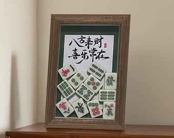 Mahjong Tile Framed Wall Art | Lucky Feng Shui Decor