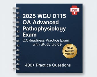 WGU D115 Advanced Pathophysiology Exam Prep | 400+ Practice Questions (PDF Download)