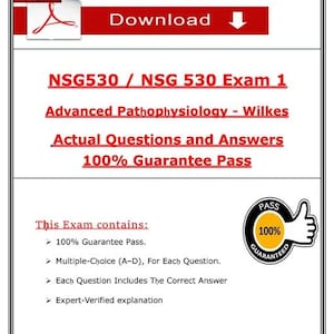 Questions et réponses de l'examen avancé de physiopathologie (PDF)