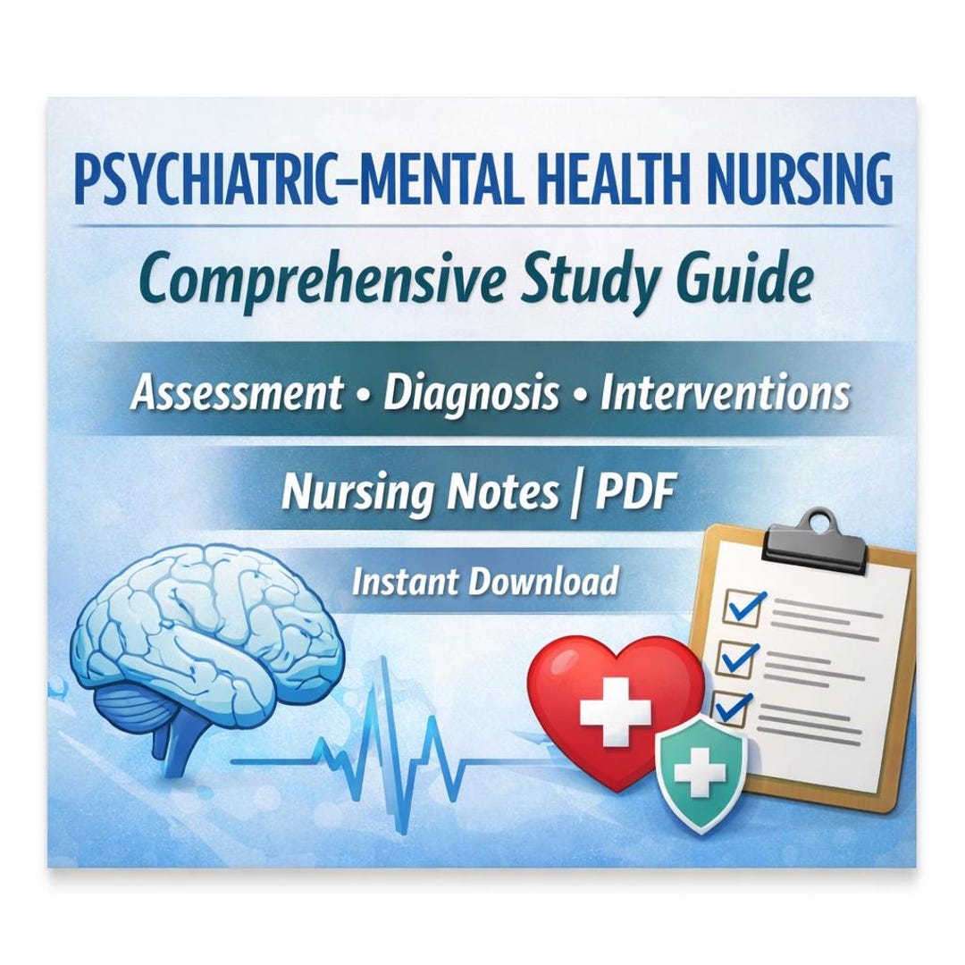 Psychiatric Mental Health Nursing Study Guide – PMH Nursing Notes ...