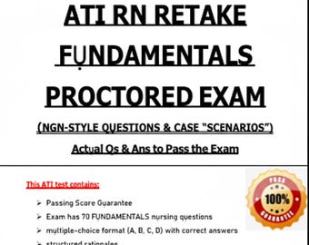 ATI RN Fundamentals Retake Exam 2023 – NGN-style Questions (pdf)