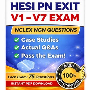 Examen de Egreso HESI PN V1-V7 – Preguntas y Respuestas (Descarga Digital)